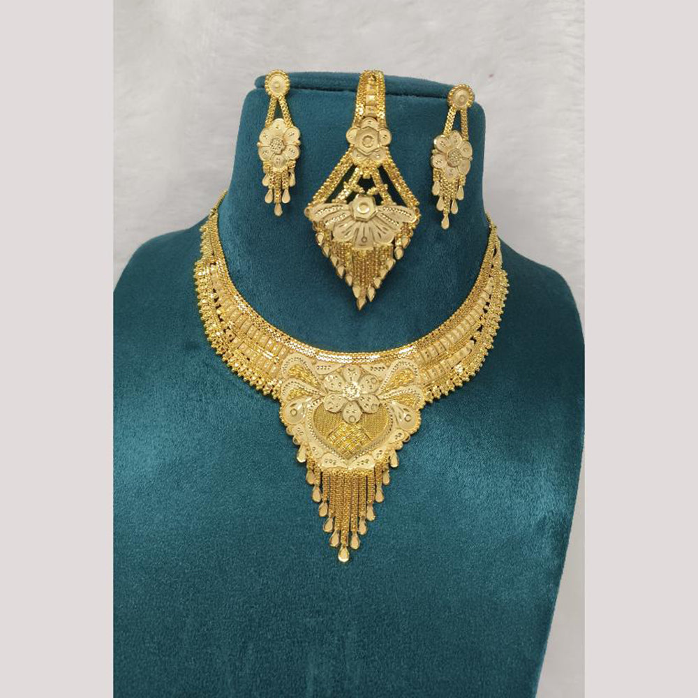 Pari Art Jewellery Forming Gold Necklace Set