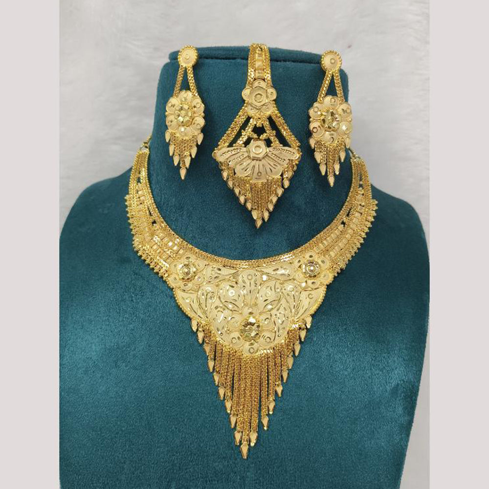 Pari Art Jewellery Forming Gold Necklace Set