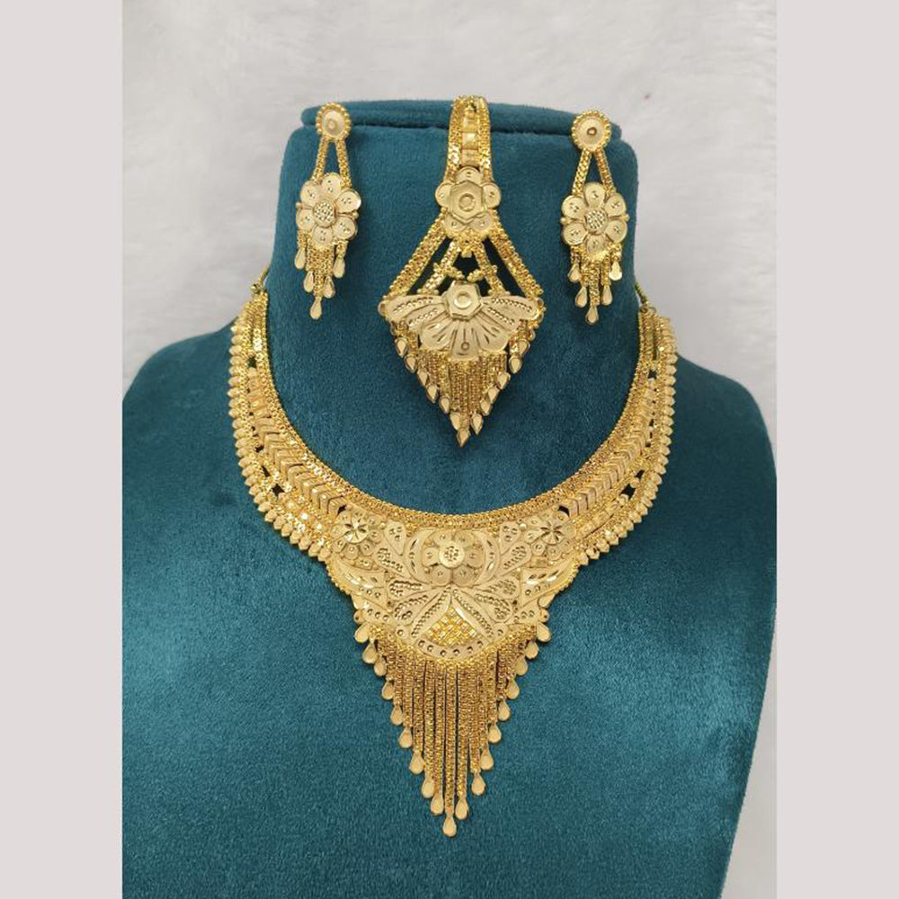 Pari Art Jewellery Forming Gold Necklace Set