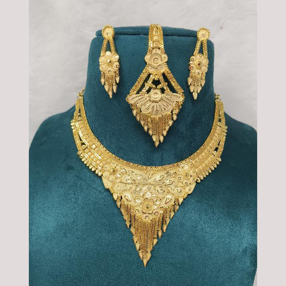 Pari Art Jewellery Forming Gold Necklace Set