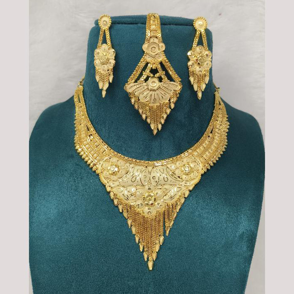 Pari Art Jewellery Forming Gold Necklace Set