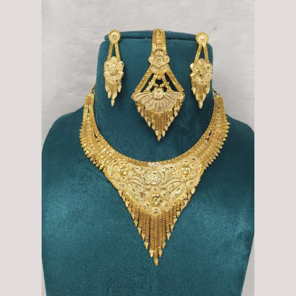 Pari Art Jewellery Forming Gold Necklace Set