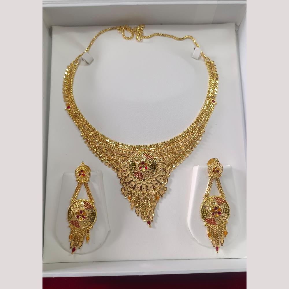 Pari Art Jewellery Forming Gold Necklace Set