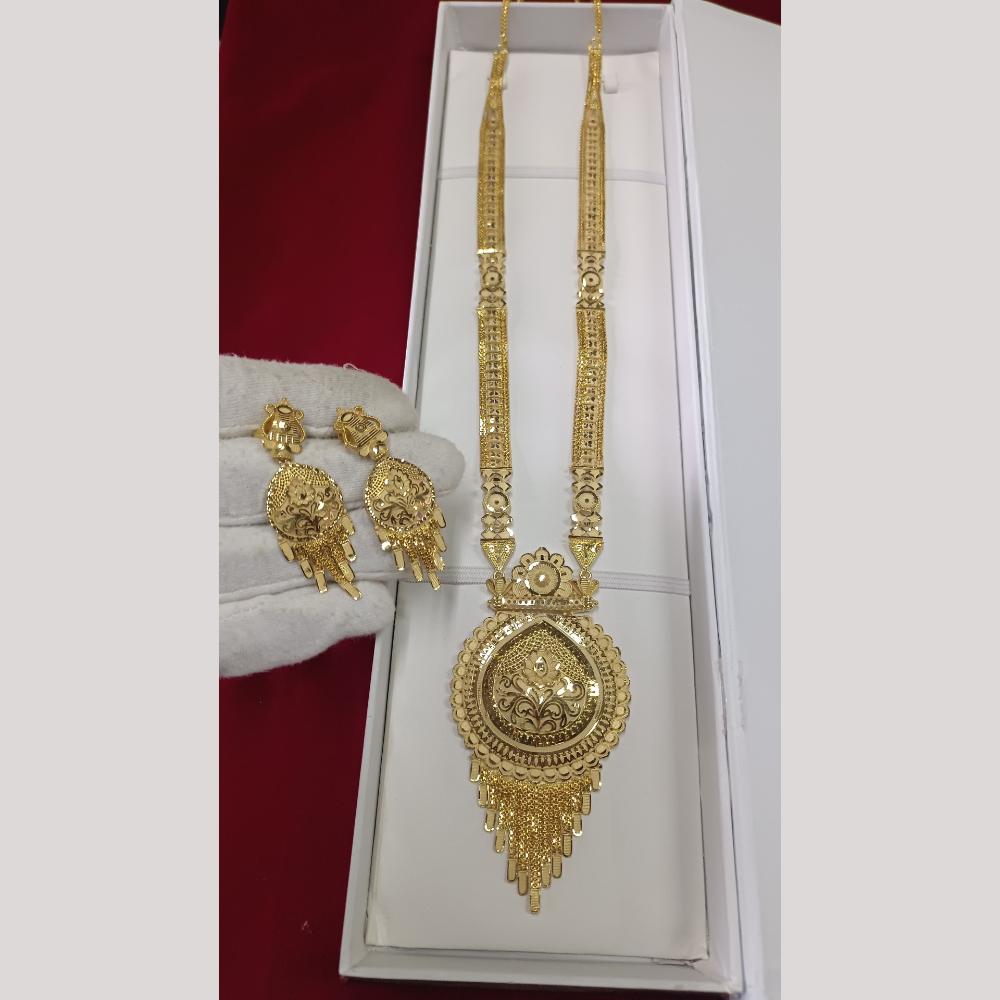Pari Art Jewellery Forming Gold Long Necklace Set