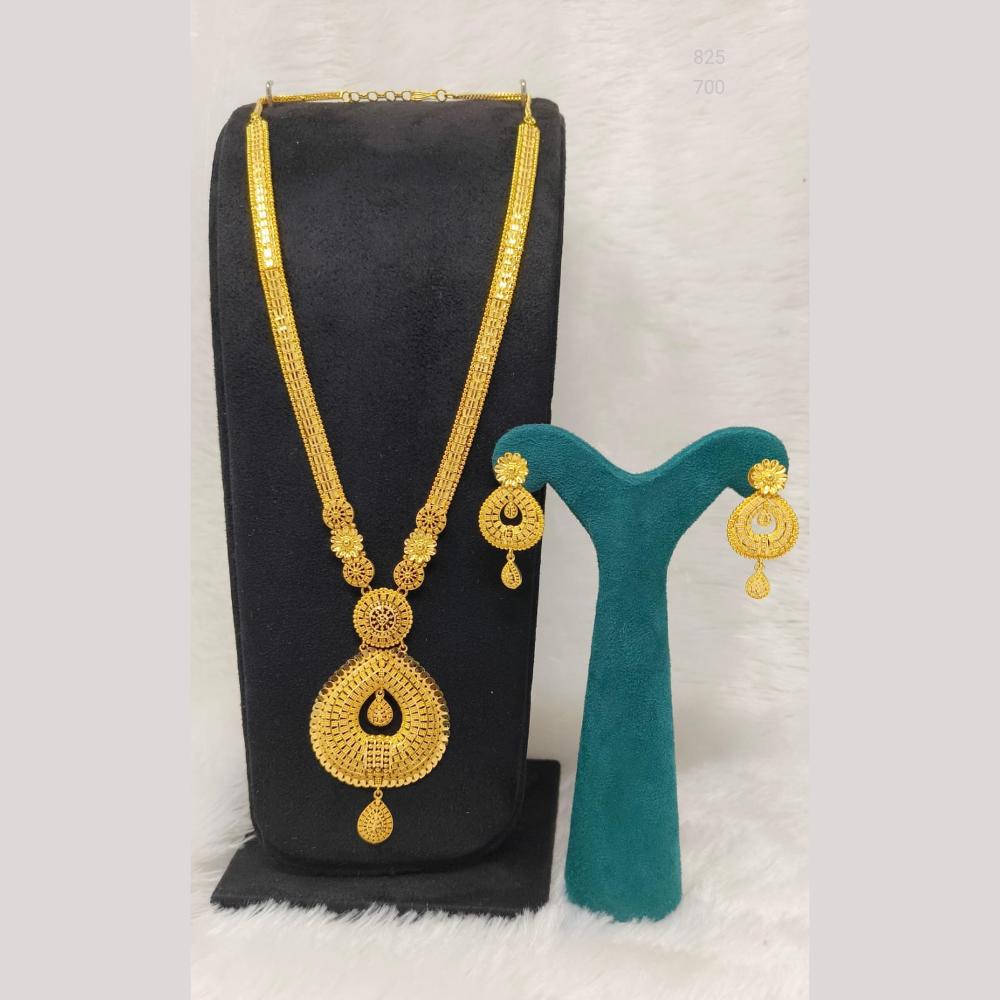Pari Art Jewellery Forming Gold Long Necklace Set