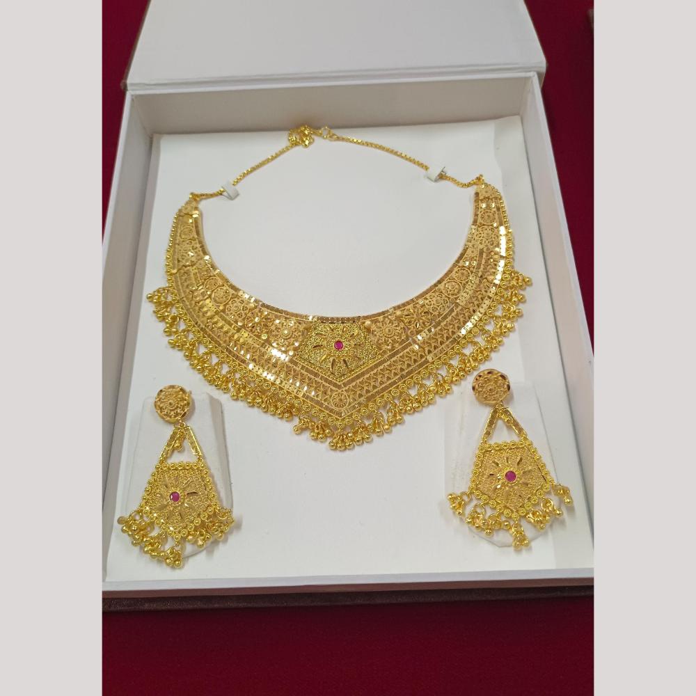 Pari Art Jewellery Forming Gold Necklace Set