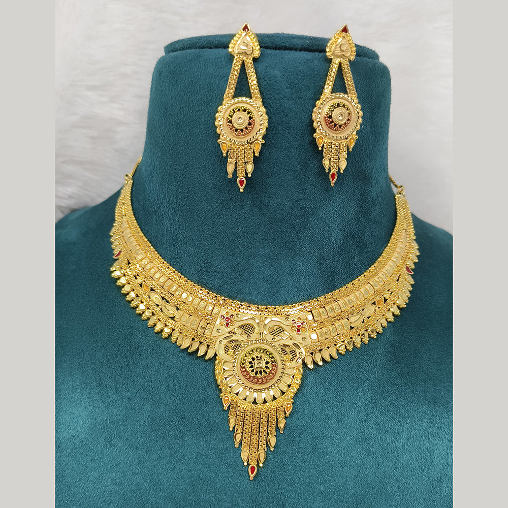 Pari Art Jewellery Forming Gold Necklace Set