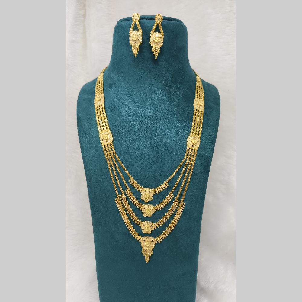 Pari Art Jewellery Antique Style Long Necklace Set for Weddings