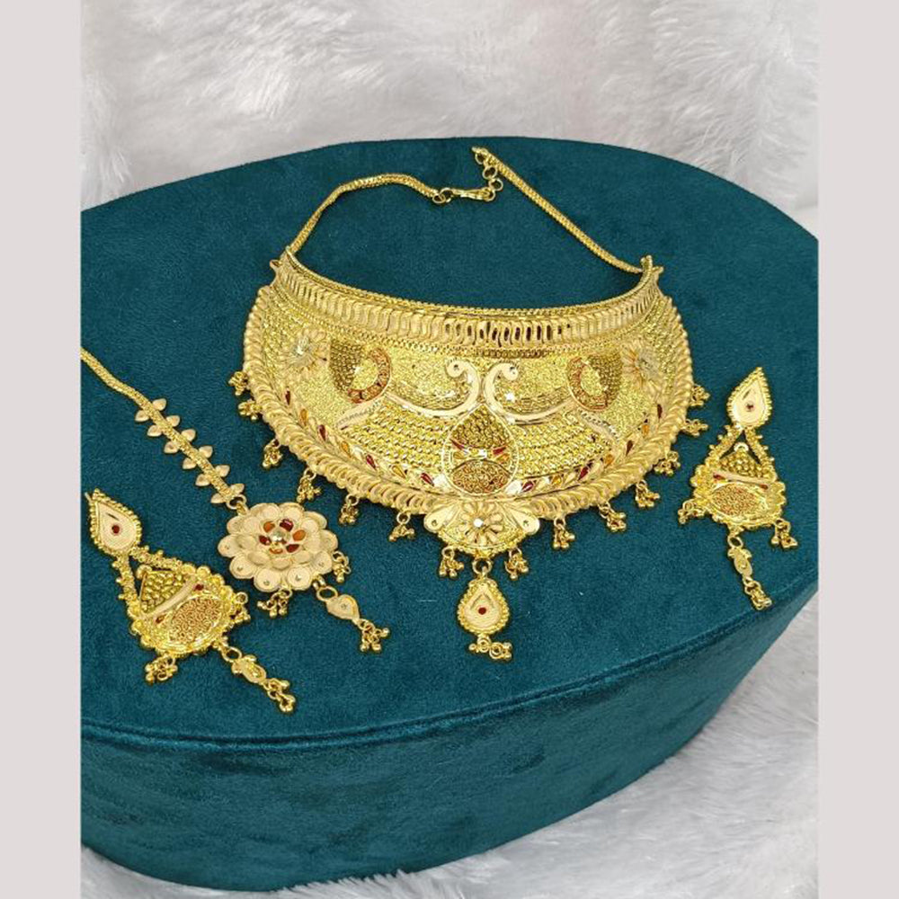 Pari Art Jewellery Wedding Wear Gold Choker Set