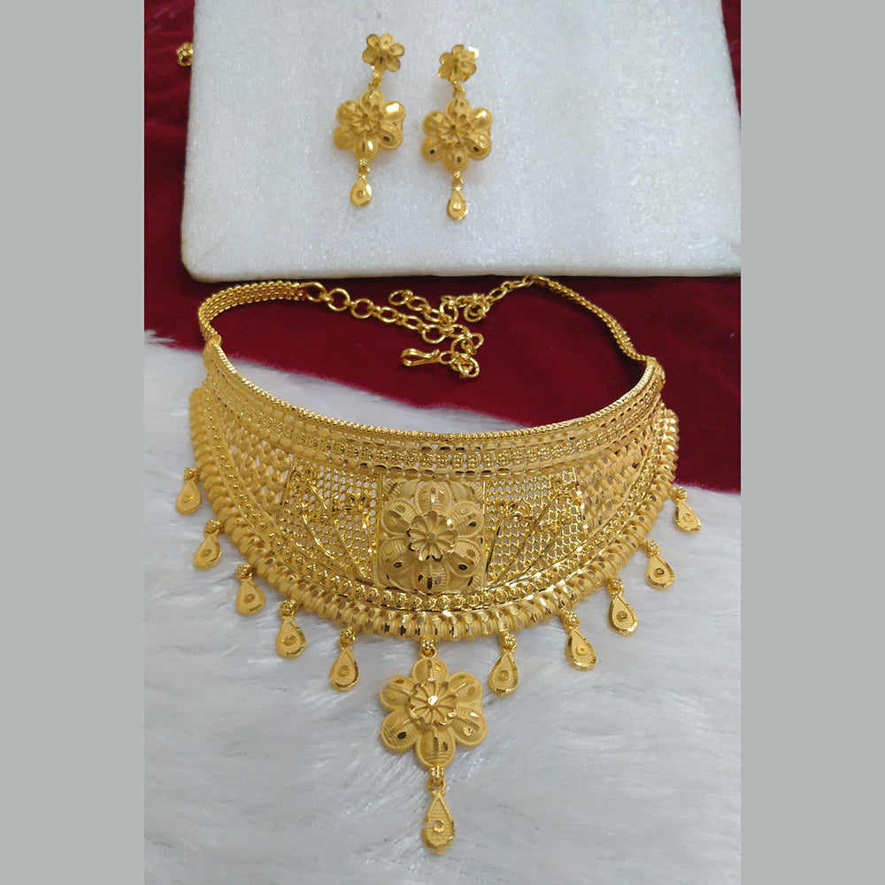 Pari Art Jewellery Designer Gold Plated Choker Necklace Set