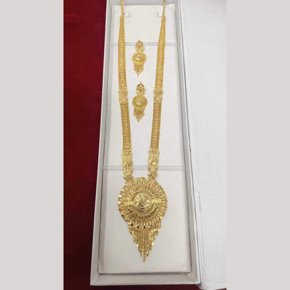 Pari Art Jewellery Designer Gold Plated Long Necklace Set