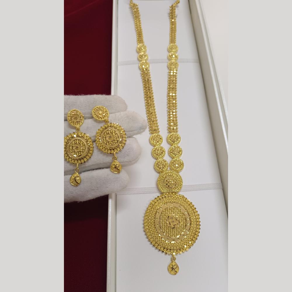 Pari Art Jewellery Designer Gold Plated Long Necklace Set