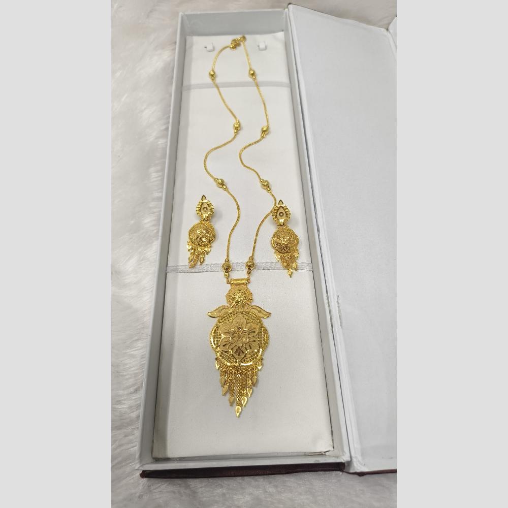 Pari Art Jewellery Designer Gold Plated Long Necklace Set