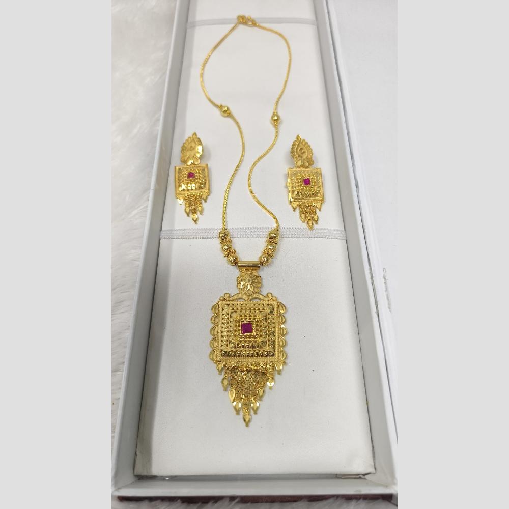 Pari Art Jewellery Designer Gold Plated Long Necklace Set
