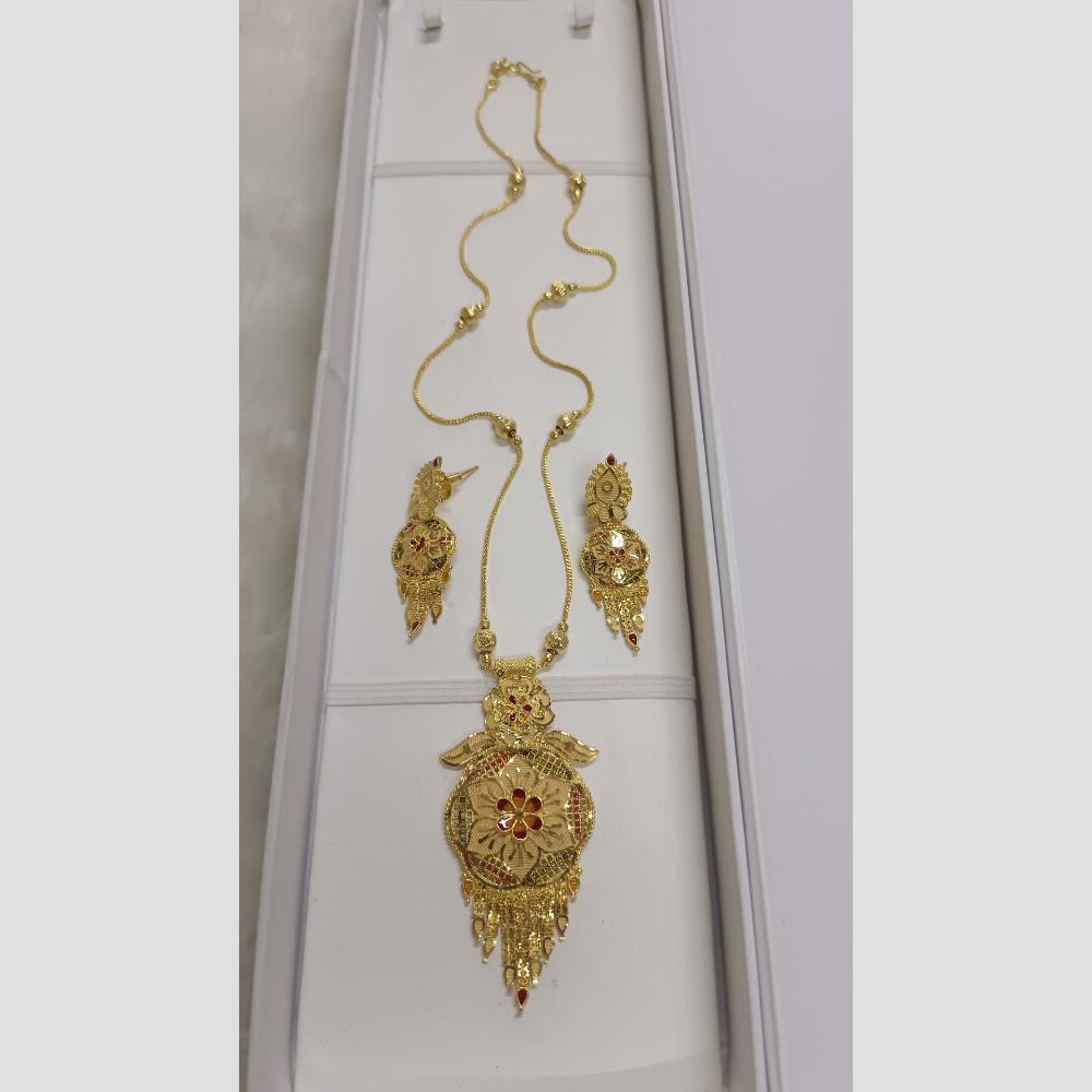 Pari Art Jewellery Designer Gold Plated Long Necklace Set