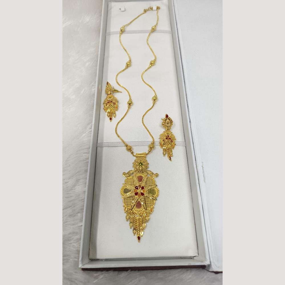 Pari Art Jewellery Antique Finish Traditional Necklace Set