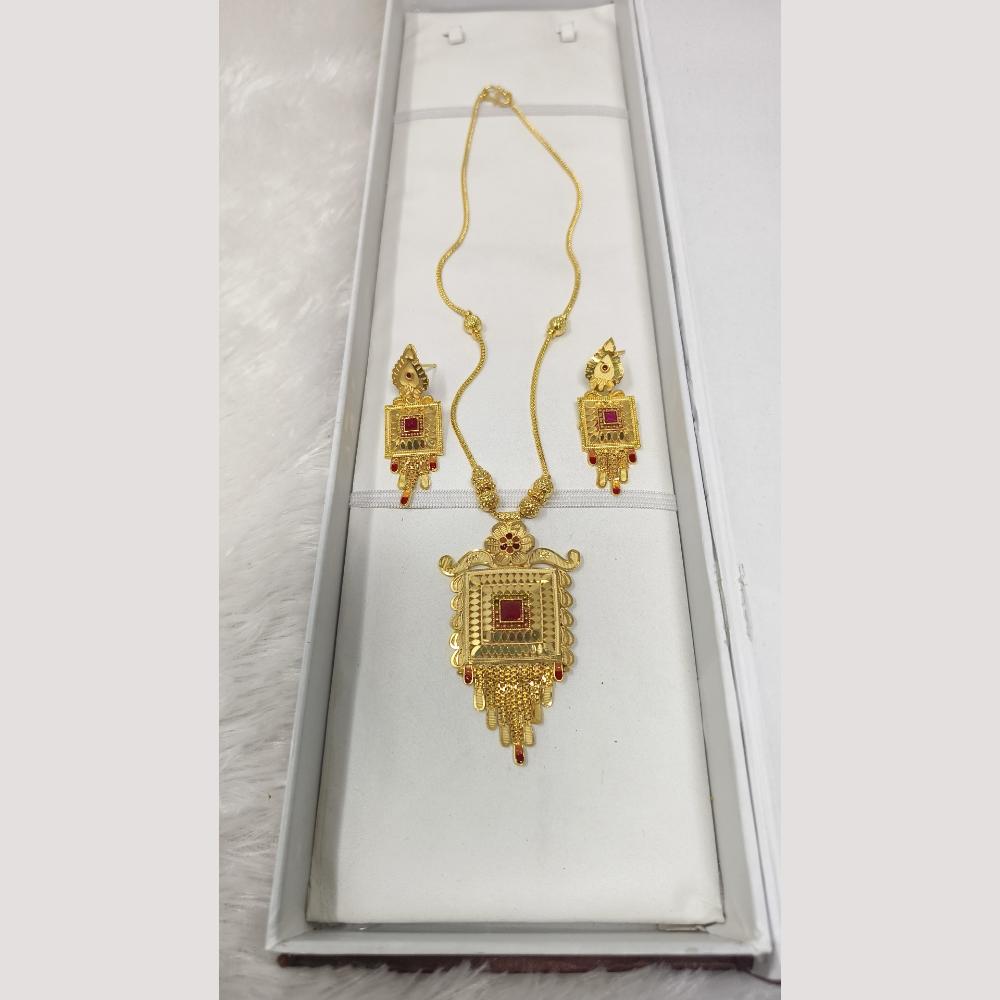 Pari Art Jewellery Antique Finish Traditional Necklace Set