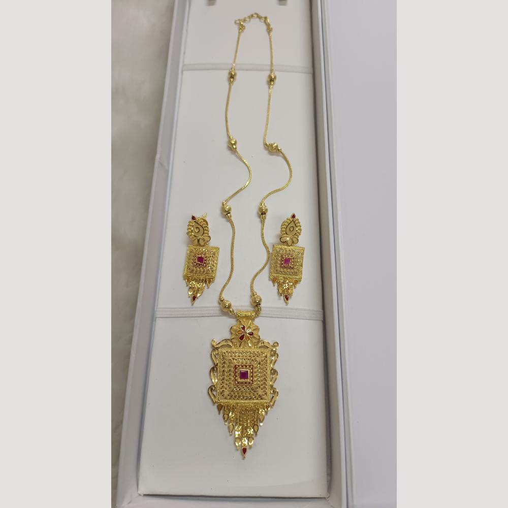 Pari Art Jewellery Antique Finish Traditional Necklace Set