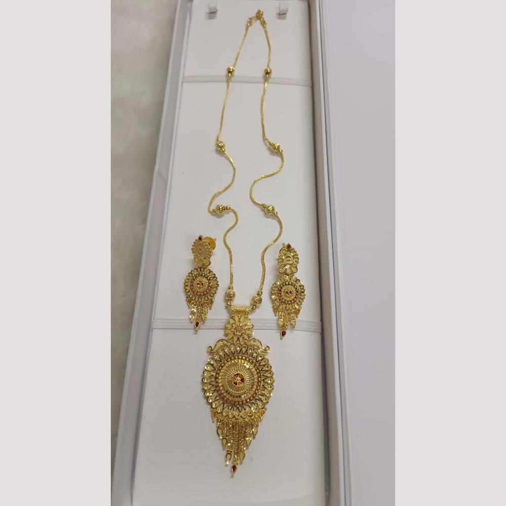 Pari Art Jewellery Antique Finish Traditional Necklace Set