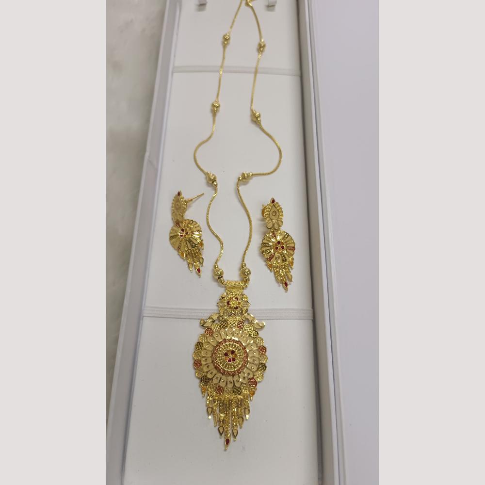 Pari Art Jewellery Antique Finish Traditional Necklace Set