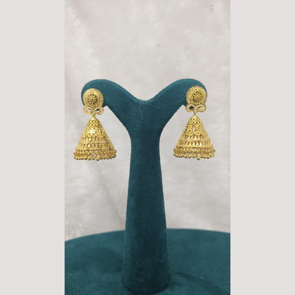 Pari Art Jewellery Traditional Gold Forming Jhumki Earrings