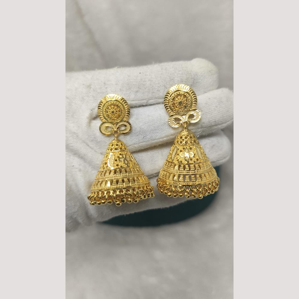 Pari Art Jewellery Traditional Gold Forming Jhumki Earrings