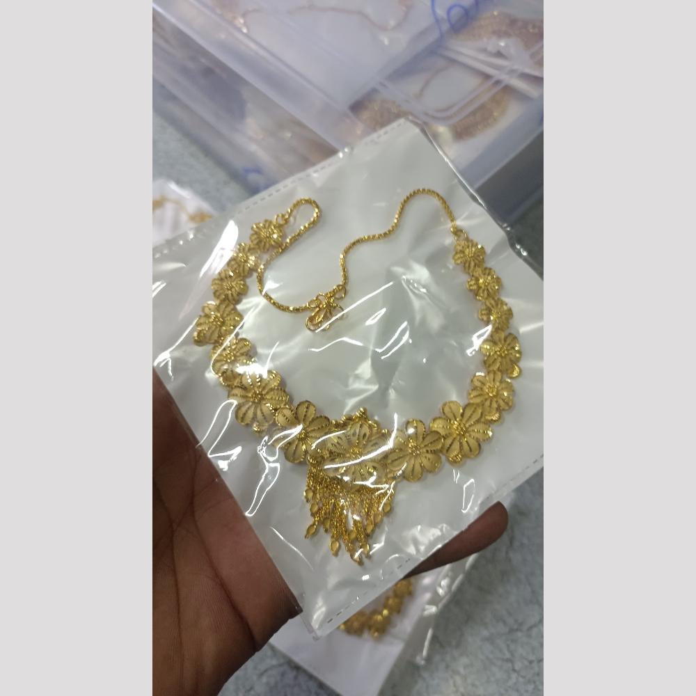 Pari Art Jewellery Nakshi Glow Traditional Forming Gold Necklace Set