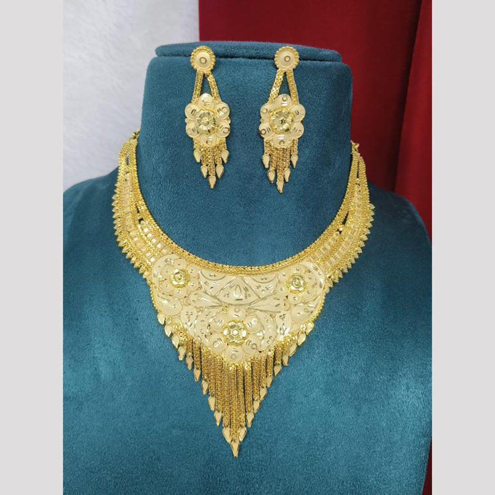 Pari Art Jewellery Golden Grace Etnic Forming Necklace Set