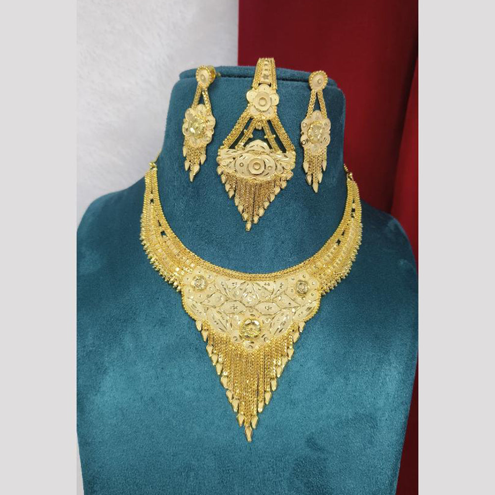 Pari Art Jewellery Golden Legacy Traditional Formig Necklace Set