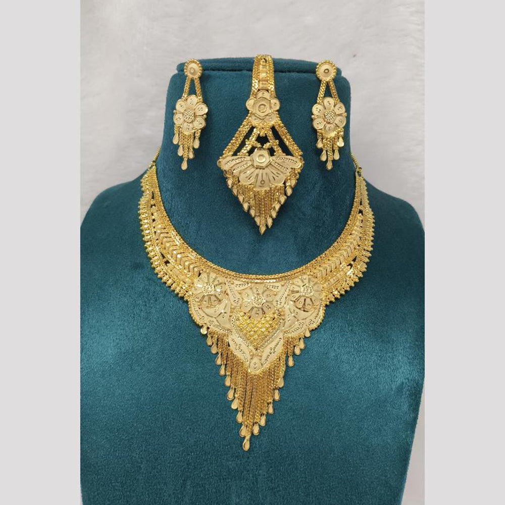 Pari Art Jewellery Golden Legacy Traditional Formig Necklace Set