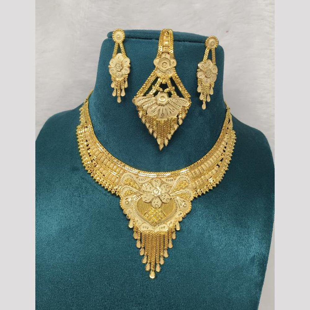 Pari Art Jewellery Luxe Gleam Fashion Forming Gold Necklace Set
