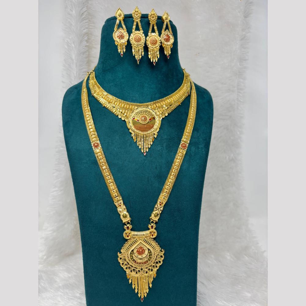Pari Art Jewellery vivaah Vibes Stylish Meenakari Double Necklace Set