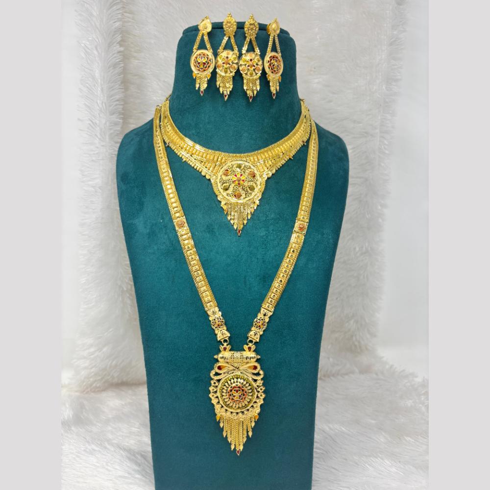 Pari Art Jewellery vivaah Vibes Stylish Meenakari Double Necklace Set