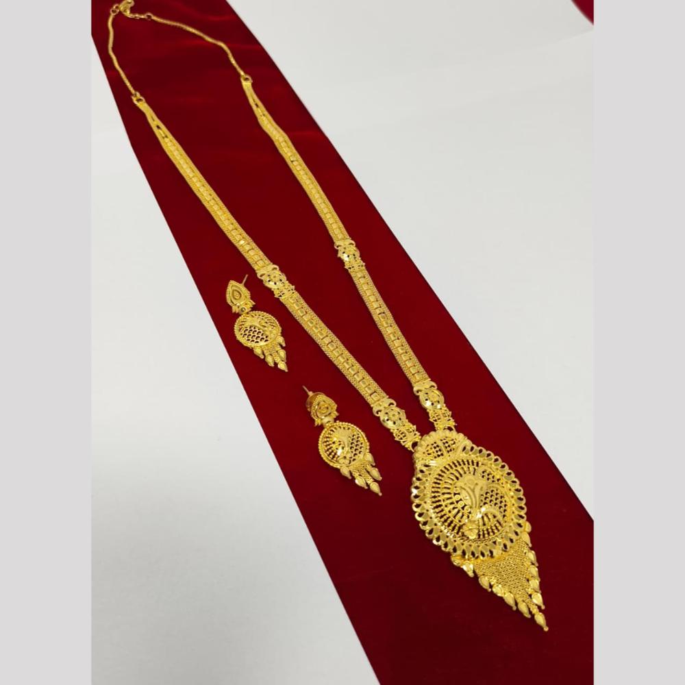 Pari Art Jewellery Premium Forming Gold Long Necklace Set