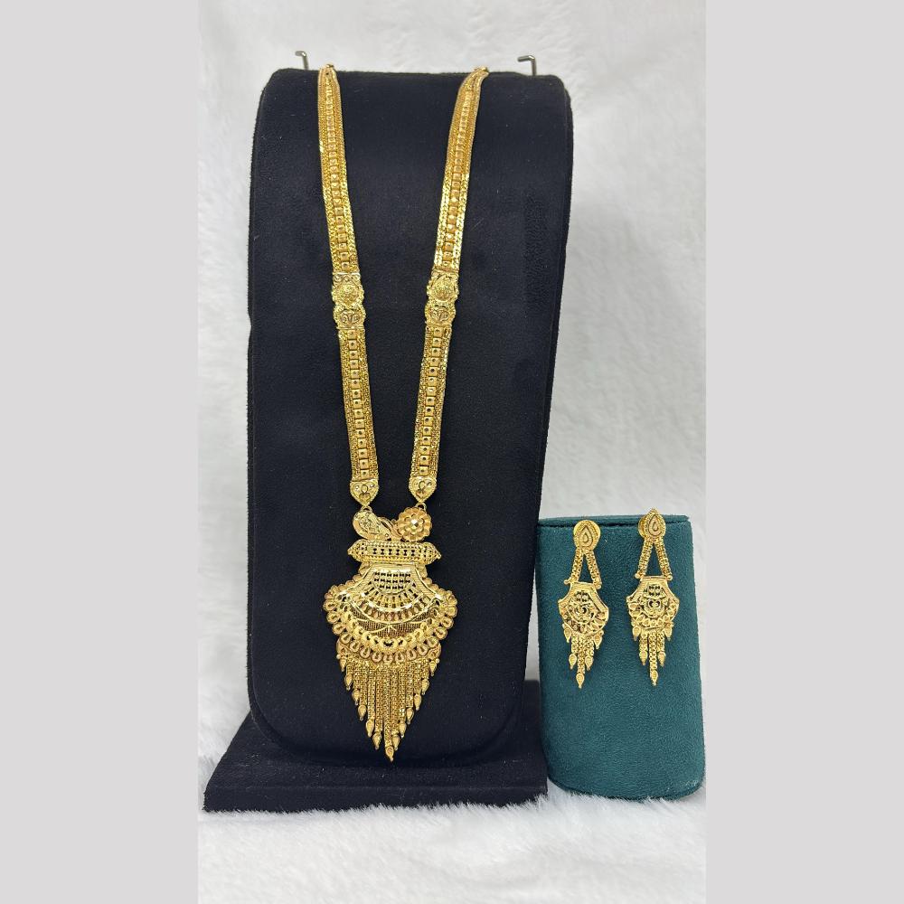 Pari Art Jewellery Premium Forming Gold Long Necklace Set