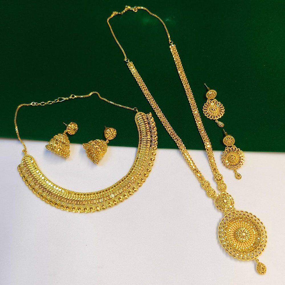 Pari Art Jewellery Royal Style Forming Double Necklace Set