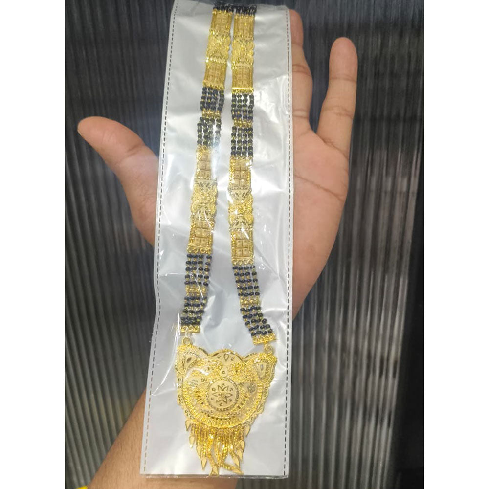 Pari Art Jewellery Gold Plated Designer Long Necklace Set