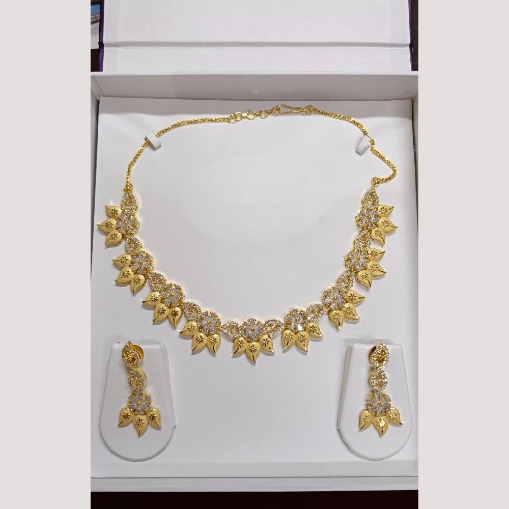 Pari Art Jewellery Royal Forming Designer Floral Necklace Set