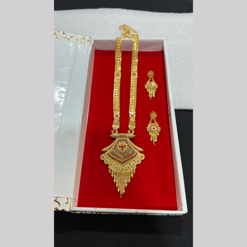 Pari Art Jewellery Royal Forming Designer Meenakari Long Necklace Set