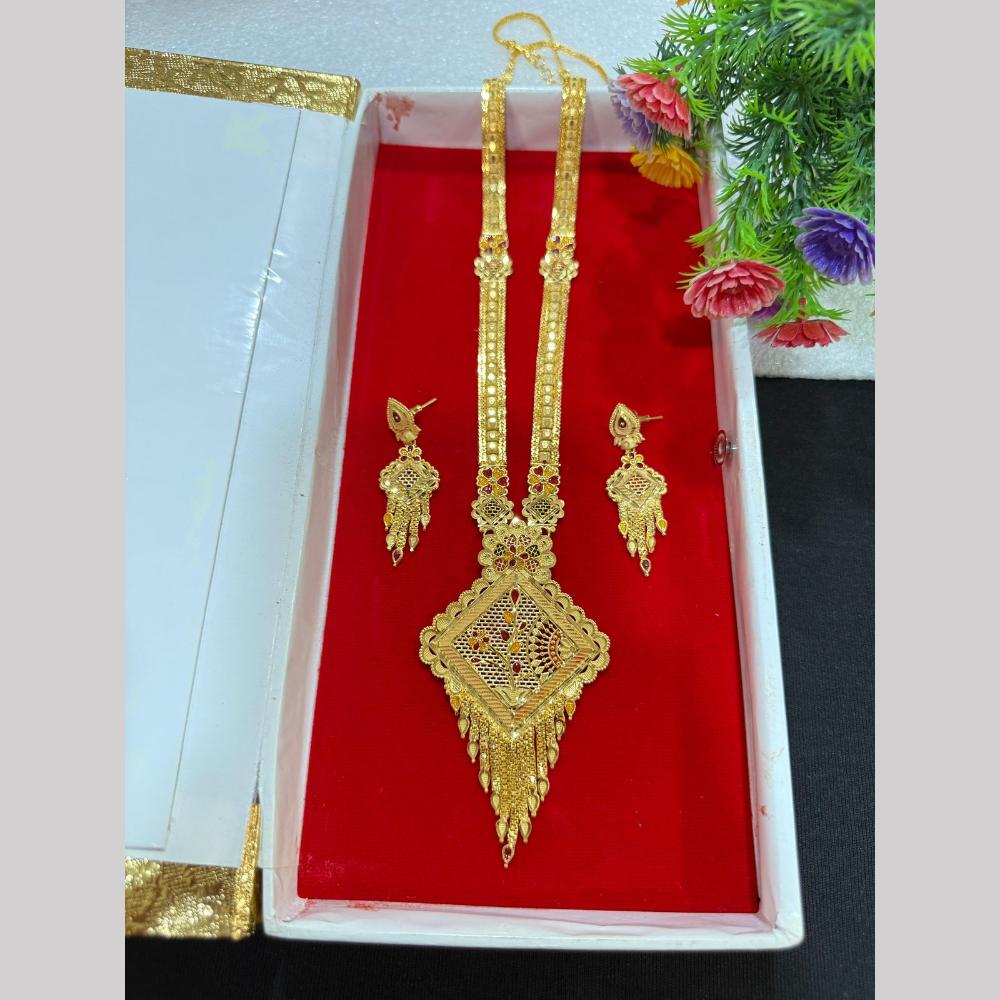 Pari Art Jewellery Royal Forming Designer Meenakari Long Necklace Set