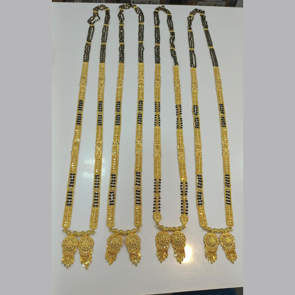 Pari Art Jewellery Stylish Black Beads Forming Mangalsutra