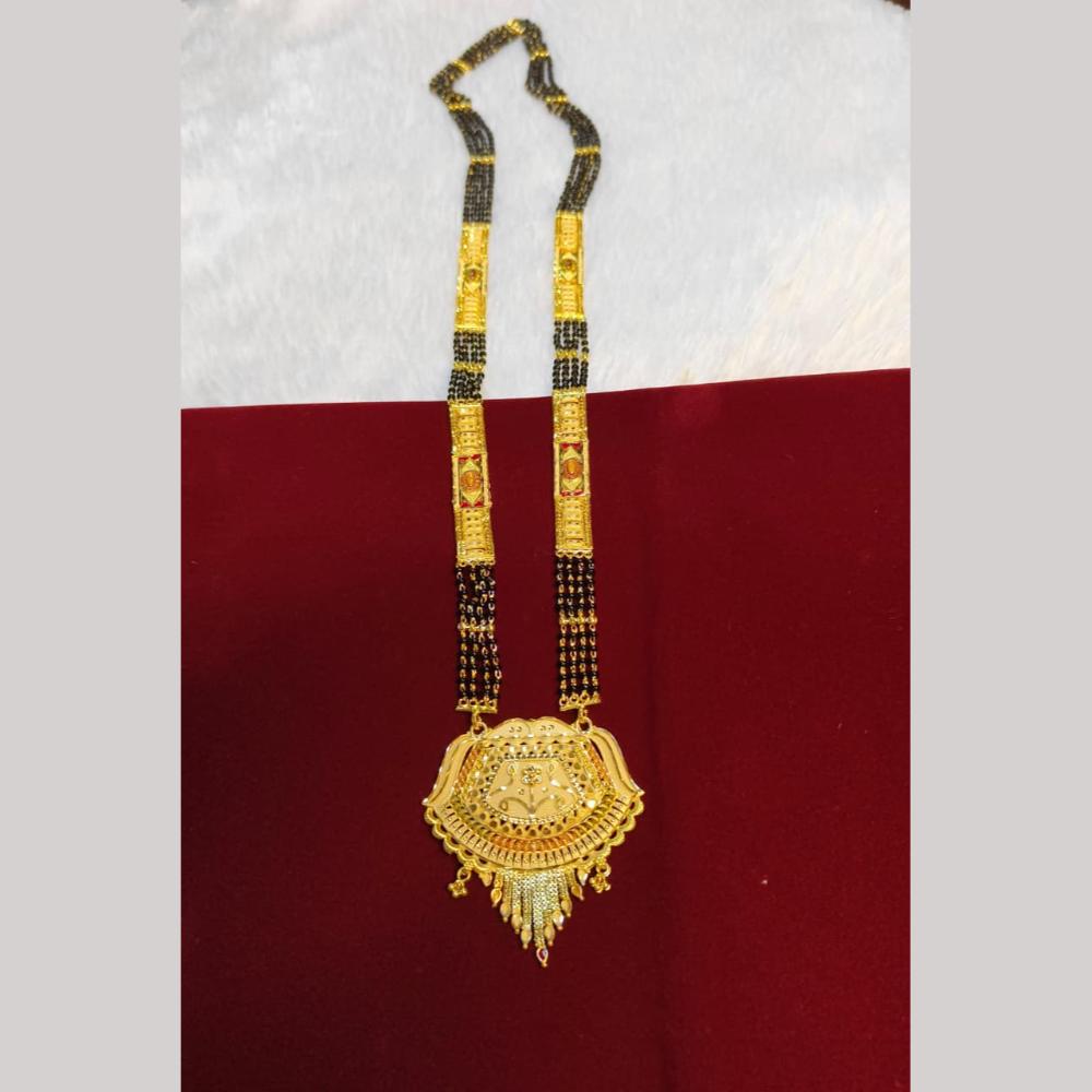 Pari Art Jewellery Graceful Forming Black Pearl Mangalsutra