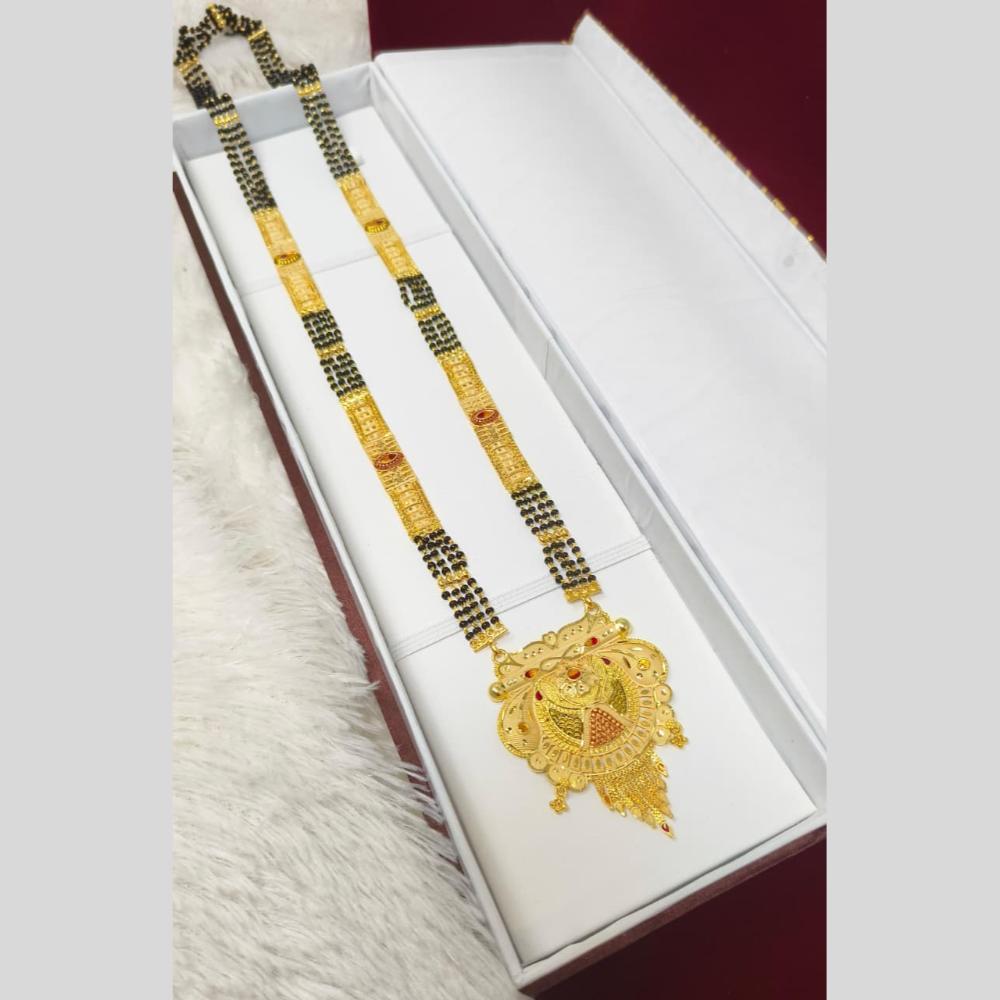 Pari Art Jewellery Graceful Forming Black Pearl Mangalsutra