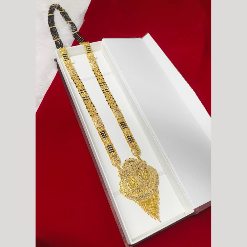 Pari Art Jewellery Graceful Forming Black Pearl Mangalsutra