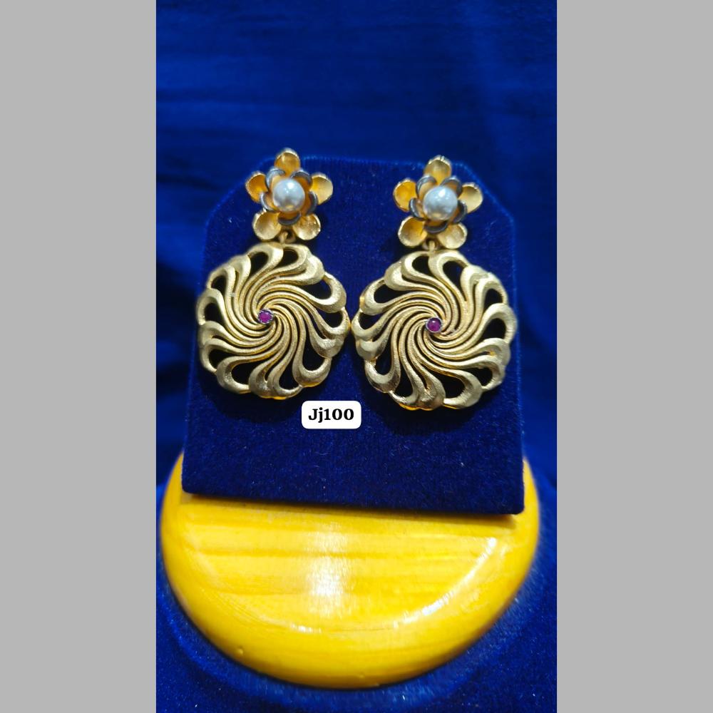 Jain Jewellers Antique Gold Dangler Earrings