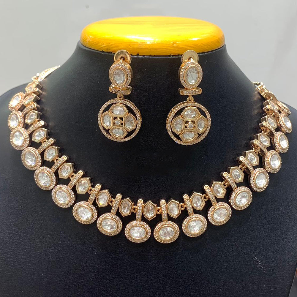 Jain Jewellers Graceful Polki Kundan Stone Choker Necklace Set