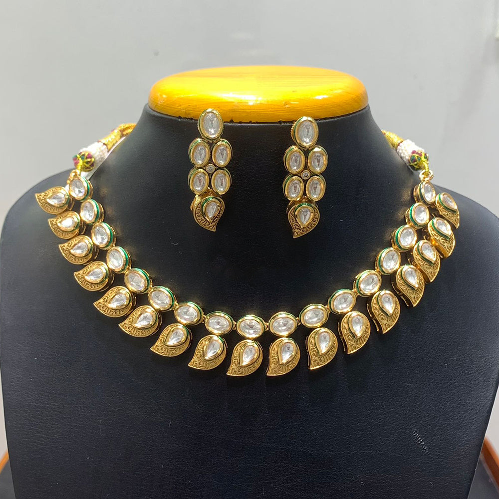 Jain Jewellers Graceful Polki Kundan Stone And Beads Choker Necklace Set