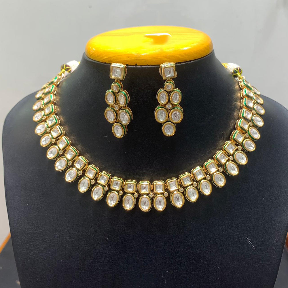 Jain Jewellers Graceful Polki Kundan Stone Choker Necklace Set