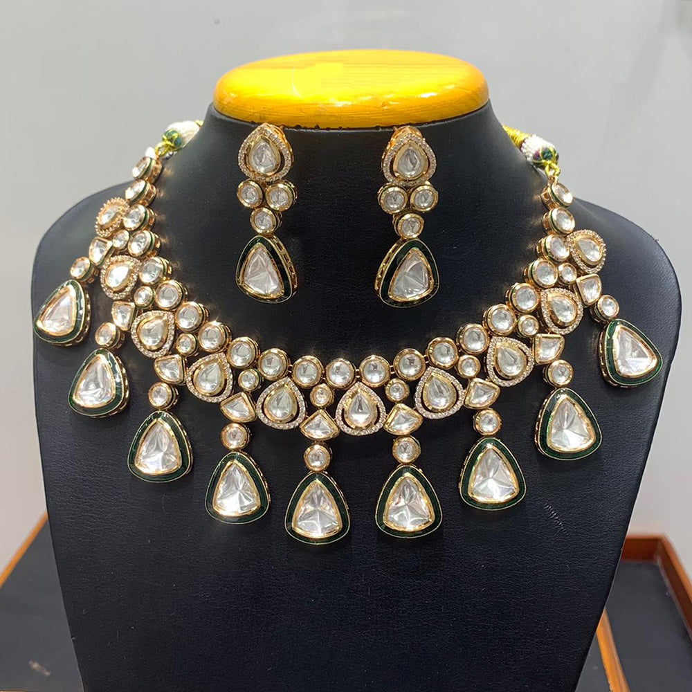 Jain Jewellers Graceful Polki Kundan Stone And Meenakari Necklace Set