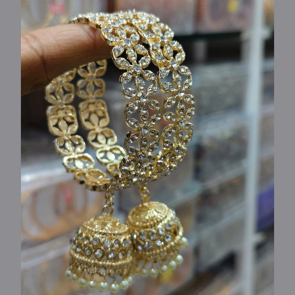 Kavita Art Gold Plated Austrian Stone Bangles Set